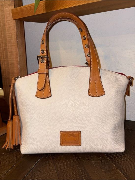 Dooney & Bourke Handbags - ✨ Dooney & Bourke Pebbled Leather Satchel | Ivory Cream | Tassel Detail | NWOT